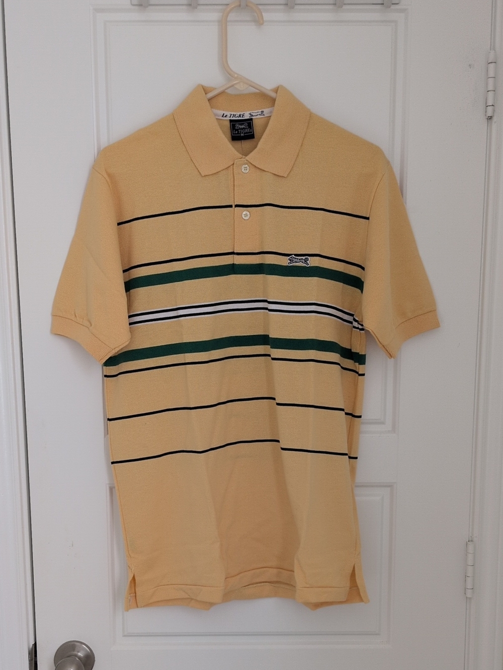 Le Tigre Yellow Polo with Green and Black Stripes